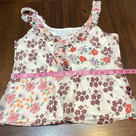 Lucky Brand floral chiffon tank top - Picture 9 of 12